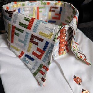 Womens Designer trim High Collar Shirt XS